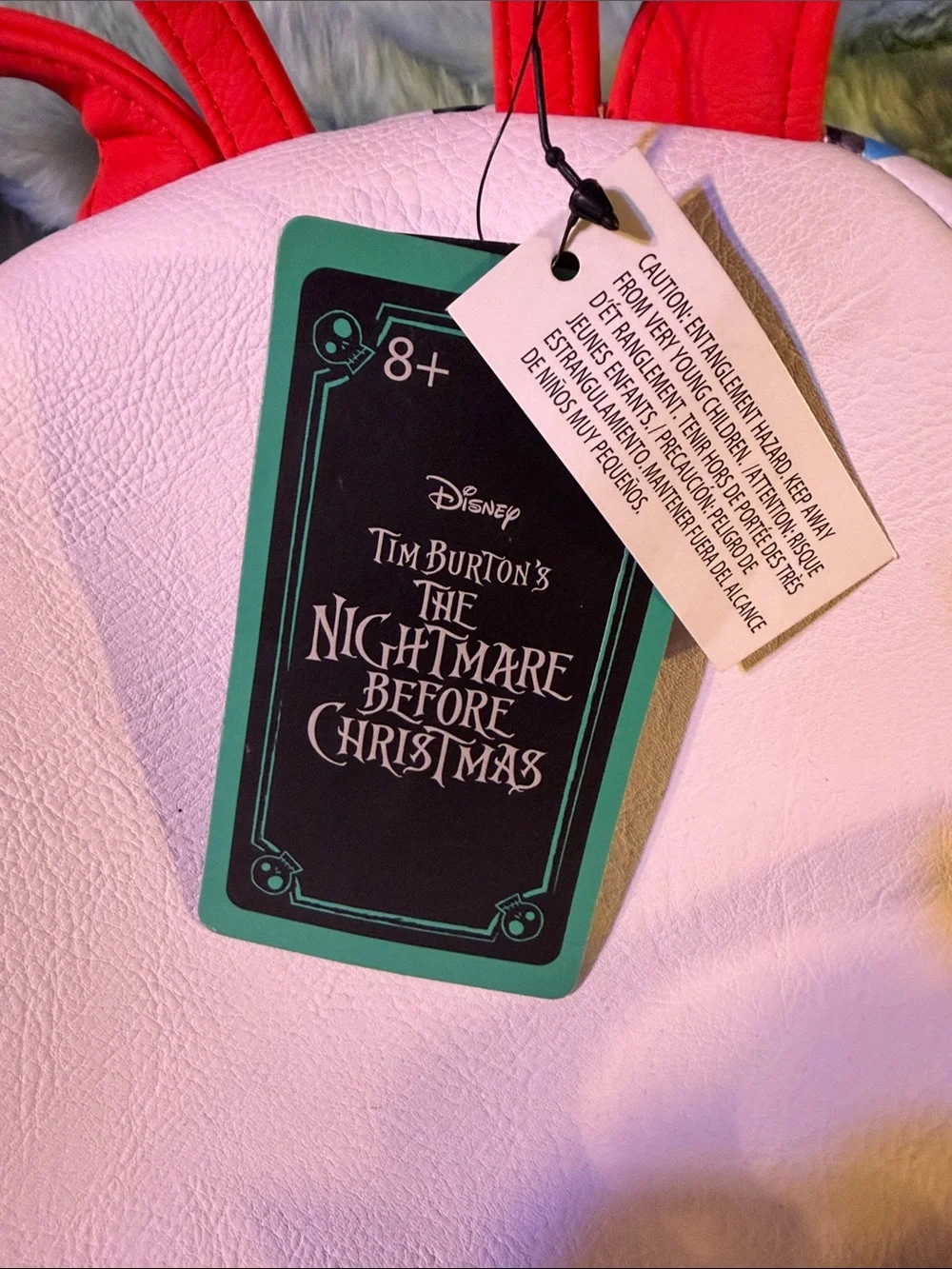 The Nightmare Before Christmas Mini Backpack - White with Holiday Lights